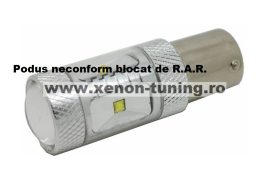 Led auto ROSU 30W BAZ15D Canbus cu leduri CREE 