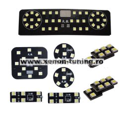 Kit leduri interior 8 piese pentru Skoda Superb 2 2008~ Kit leduri interior 8 piese pentru Skoda Superb 2 2008~