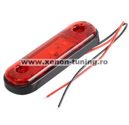 Lampa gabarit auto cu LED 12V-24V Rosie - 104-Red