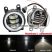 Set 2 proiectoare ceata LED Dacia, Renault, Nissan cu lumina alba, diamentru 3" / 90mm, 30W, 12/24V, carcasa aluminiu, mufa H11, H8 - FG-AW