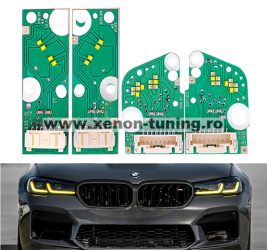 Set 4 module galbene CSL Style Angel Eyes DRL BMW Seria 5 G30 G31, Seria 6 GT G32 - 23508301, 235.083-01 / 23508302, 235.083-02
