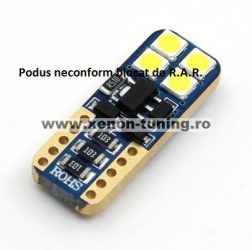 Led Auto Canbus T10 8 Smd 3030 12V - fara polaritate - T10-3030-8SMD