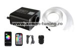   Kit Fibra Optica Plafon Instelat 16W cu TWINKLE, RGBW 550 Fire 4M 0.75mm cu aplicatie - AMB73