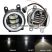 Set 2 proiectoare ceata LED Dacia, Renault, Nissan lumina alb+galben, diamentru 3" / 90mm, 30W, 12/24V, carcasa plastic, mufa H11, H8 - FG-PWY