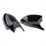   Set capace oglinzi Batman Style pentru Bmw Seria 3 E90, E91, E92, E93, Seria 1 E81, E82, E87, E88 negru lucios - BMC01