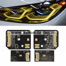 Set module CSL Style DRL si semnalizare BMW Seria 4 G22, G23 - 63119851047, 63119851048, 63119851049, 63119851050 - pentru farurile Laser