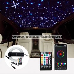 Kit Fibra Optica Plafon Instelat auto RGBW 650 Fire 2M 0.75mm cu aplicatie AMB68