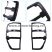 Set 2 ornamente negru mat lampi spate Ford Ranger T6, T7, T8 2012-2022 - TLCT678