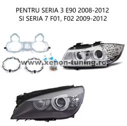  Set 2 rame adaptoare la lupe Hella G5 pentru BMW Seria 3 E90, F30, Seria 7 F01, F02 - pentru farurile adaptive - HPB-Z01