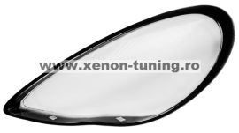 Sticla far stanga pentru Porsche Panamera (2011 - 2014) cu rama Neagra - HR005Black-STANGA