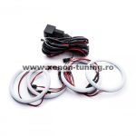   Kit Angel Eyes LED COTTON pentru BMW E90 cu xenon din fabrica 2x100mm +  2x120mm