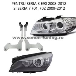 Set 2 rame adaptoare la lupe Hella G5 pentru BMW Seria 3 E90, Seria 7 F01, F02 - pentru farurile fara adaptiv - HPB-032