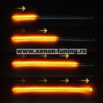   Lumini de zi cu semnalizare dinamica / secventiala tip Tub Neon Flexibil 60 cm DRL-60AG-FLOW