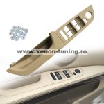   Panou / maner portiera sofer fara oglinzi rabatabile pentru BMW Seria 3 E90/E91, crem, 35,5 cm - MHE90LS-0512C (Crem)